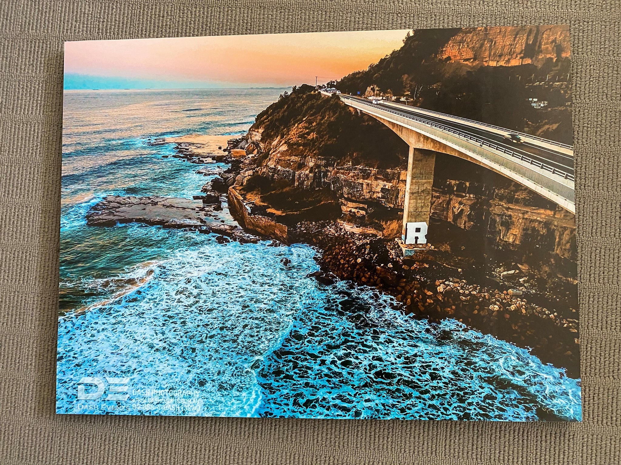 Sunset at the Sydney sea cliff Bridge